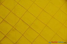 Load image into Gallery viewer, Taffeta Pintuck Fabric | 4&quot;x4&quot; Diamond | Diamond Taffeta Fabric | 58&quot; Wide | Multiple Colors | Wholesale Bolt | Fabric mytextilefabric Bolts Yellow 
