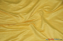 Load image into Gallery viewer, Suede Fabric | Microsuede | 40 Colors | 60&quot; Wide | Faux Suede | Upholstery Weight, Tablecloth, Bags, Pouches, Cosplay, Costume | Wholesale Bolt | Fabric mytextilefabric Bolts Yellow 
