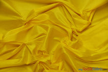 Load image into Gallery viewer, Polyester Silk Fabric | Faux Silk | Polyester Dupioni Fabric | Continuous Yards | 54&quot; Wide | Multiple Colors | Fabric mytextilefabric Yards Yellow 
