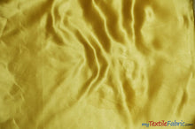 Load image into Gallery viewer, Bridal Satin Fabric | Shiny Bridal Satin | 60&quot; Wide | Multiple Colors | Wholesale Bolts | Fabric mytextilefabric Bolts Yellow 
