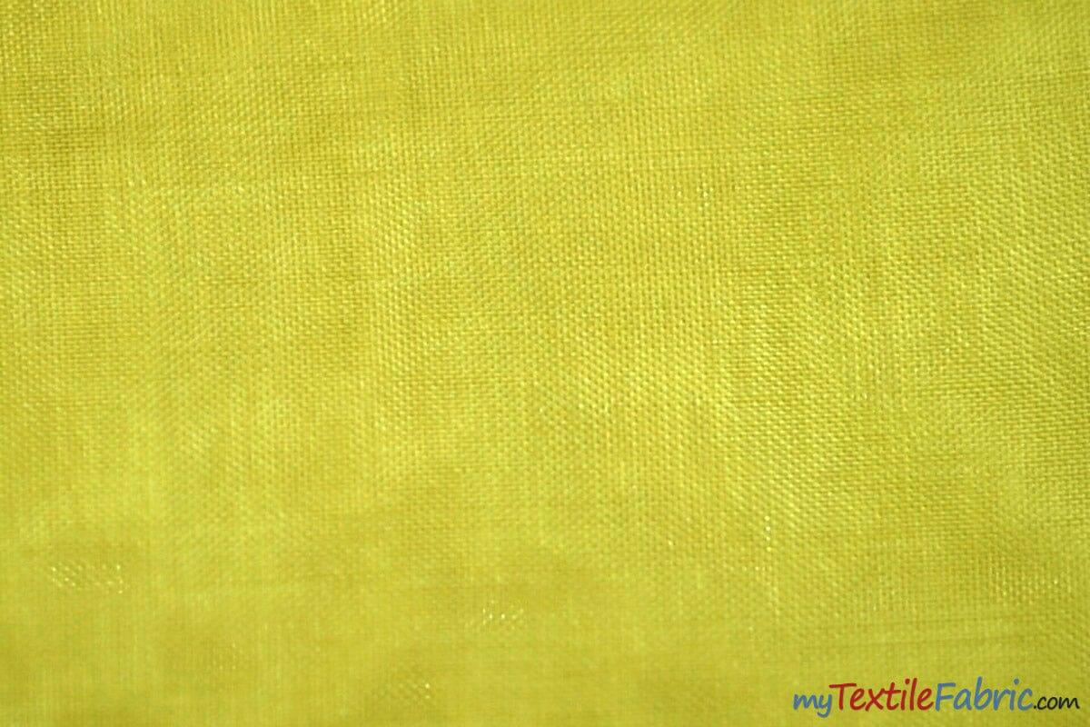 Soft and Smooth Mirror Organza Fabric | 60" Wide | Continuous Yards | Multiple Colors | Fabric mytextilefabric Yards Yellow