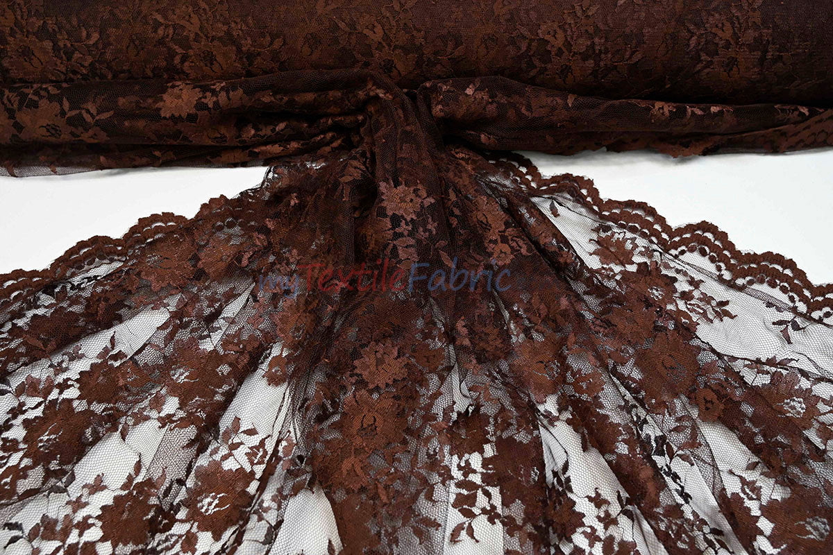 Chantilly Lace Fabric | 52” Wide | Elegant Floral Lace for Bridal & Formalwear