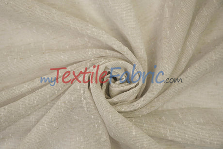 Swiss Sheer Fabric | Linen-Look Sheer Drapery | 130″ Wide | Event & Home Curtains | Available in 15 Colors