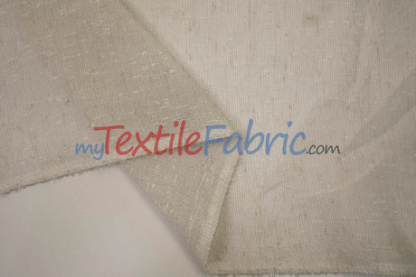 Swiss Sheer Fabric | Linen-Look Sheer Drapery | 130″ Wide | Event & Home Curtains | Available in 15 Colors