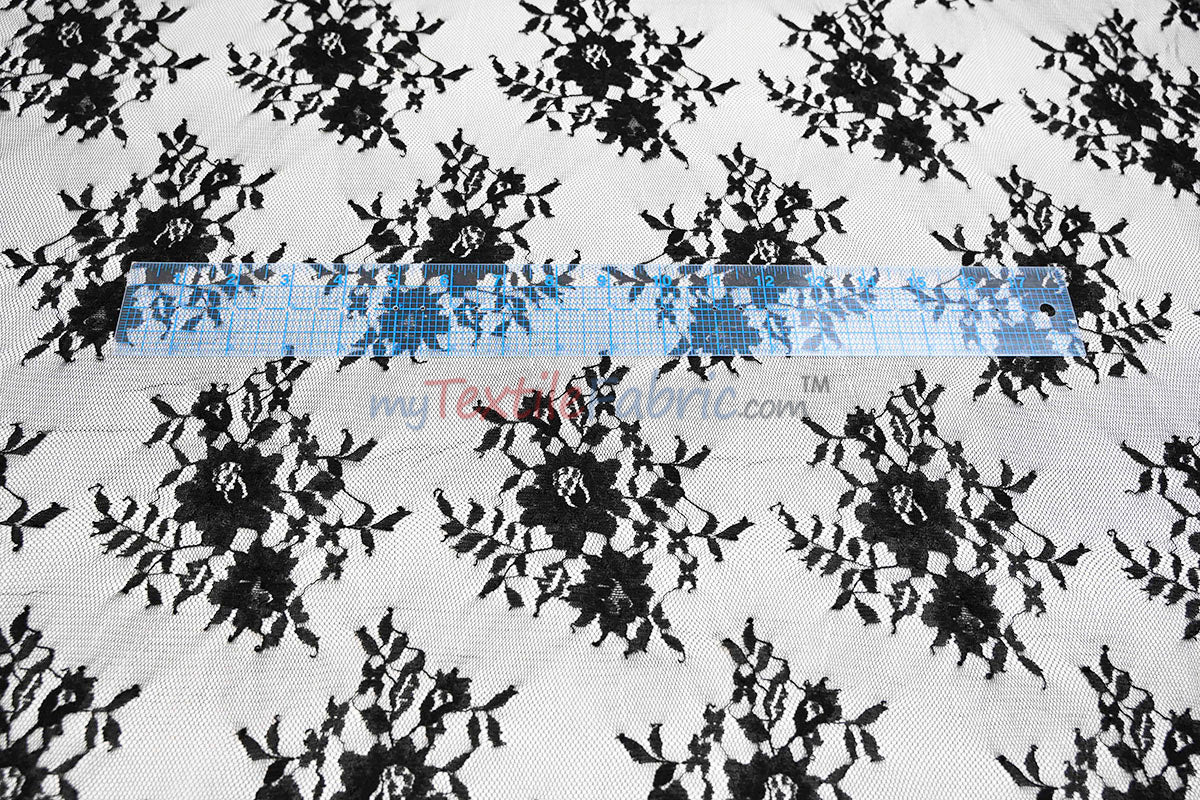 Chantilly Lace Fabric | 52” Wide | Elegant Floral Lace for Bridal & Formalwear