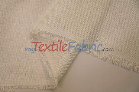 Metallic Vintage Linen Fabric | Imitation Burlap with Metallic Foil | 60" Wide | Washable Burlap Fabric for Decor |