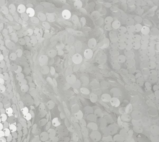 New York Dazzle Sequins Fabric | 6mm Sequins Fabric | 52" Wide | Multiple Colors |