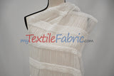 Pleated Ruffle Chiffon Fabric | Lightweight Texture | 100% Polyester | 44/46" Wide