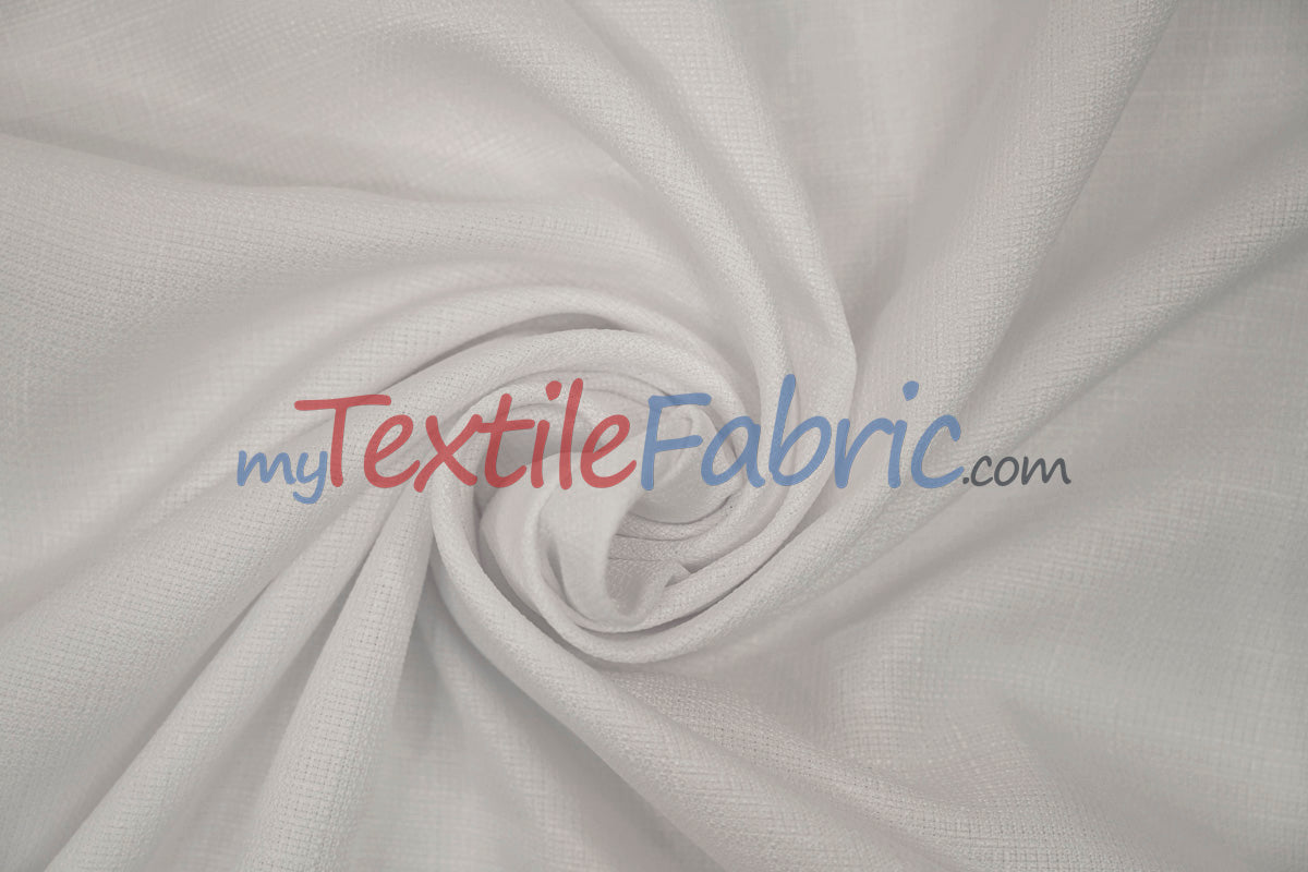 Rustic Linen Fabric | Imitation Linen Fabric | Faux Linen Fabric | 58" Wide | 5 Colors |