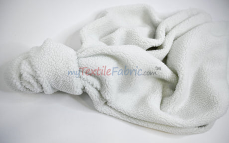 Sherpa Fleece Fabric | Soft Plush Faux Shearling | Cozy Insulating Fabric by the Yard