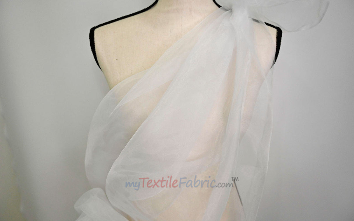 Super Organza Fabric | Semi-Sheen Sheer | 100% Polyester | 60” Wide | By the Yard