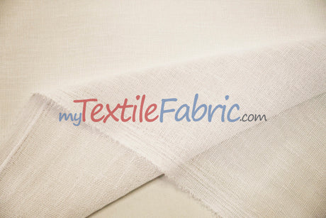 Extra Wide Turkish Sheer Fabric | 108" Wide | Textured Sheered Linen Fabric for Drapery and Curtains |
