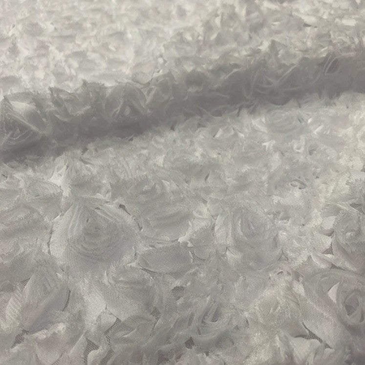 Wedding Bliss Fabric | 3d Floral Chiffon Fabric | Floral Chiffon Embroidery | 52" Wide | 4 Colors |