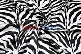 Animal Zebra Satin Fabric | Soft Satin Zebra Charmeuse Fabric | 60" Wide | Multiple Colors |