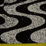 Load image into Gallery viewer, Sequins Velvet Wave | Sequins on Plush Spandex Velvet | 60&quot; Wide | Multiple Colors | Two Tone Sequins Velvet My Textile Fabric Yards Black White 
