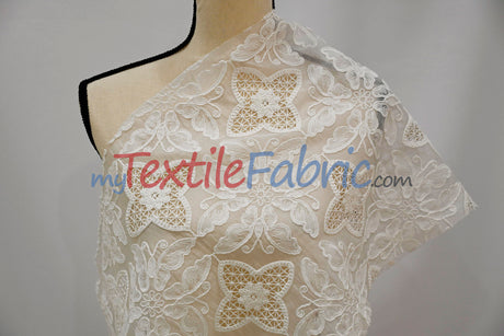 Butterfly Embroidery Cotton Fabric | Intricate Embroidery | 100% Cotton | 52–54" Wide