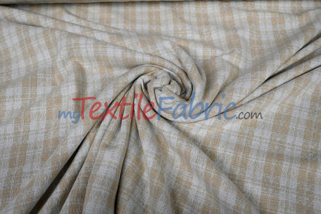 Classic Tweed Fabric | 60" Wide | Timeless Woolen-Style Polyester Tweed