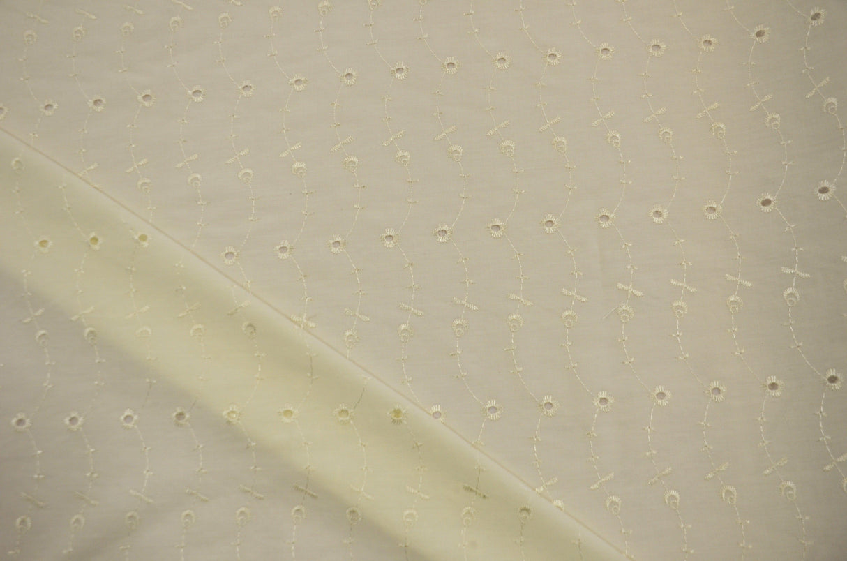 Polyester Cotton Eyelet Embroidery | No Scallop Ends  | 60" Wide | Multiple Colors |