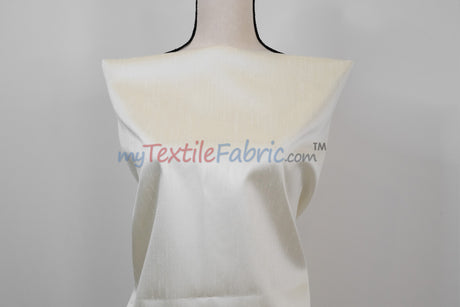 IFR Extra Wide Dupioni Silk | 100% Polyester Faux Dupioni Fabric | 120" Wide | Multiple Colors |
