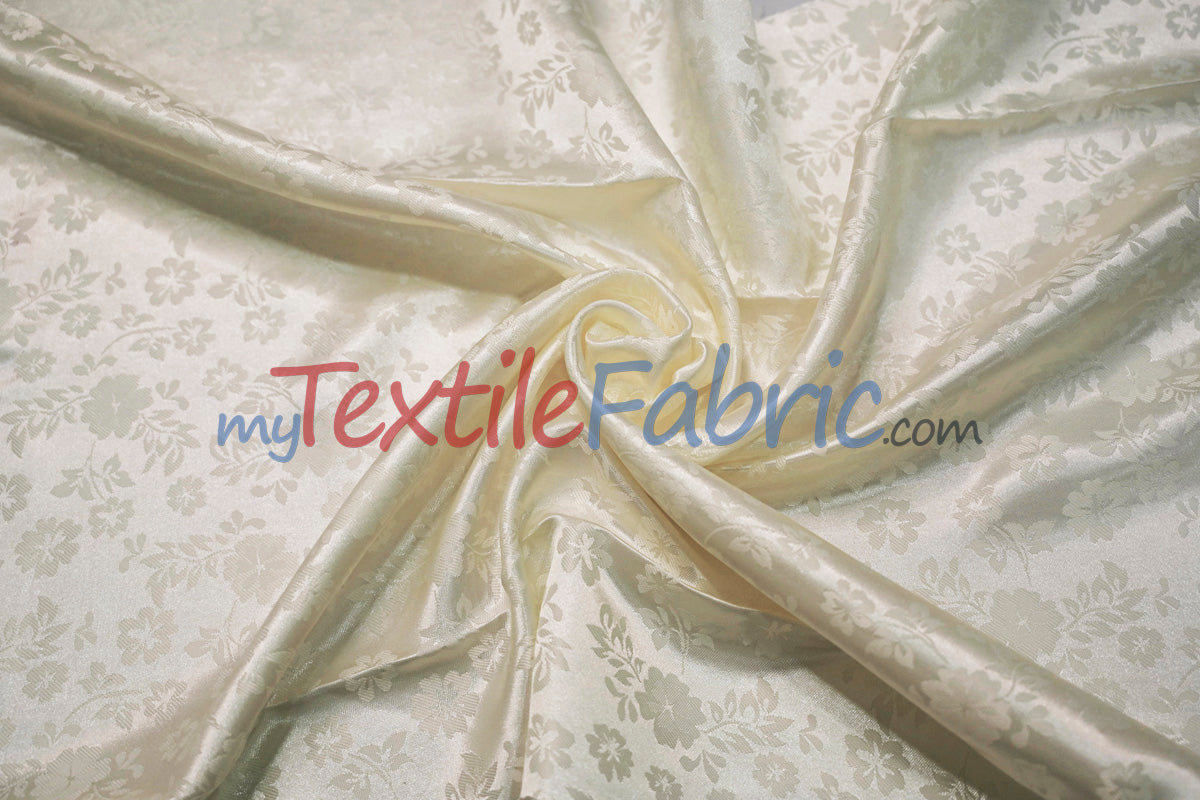 Jasmine Jacquard Fabric | Floral Brocade | 60" Wide | Elegant Formal & Upholstery Fabric