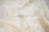 Ivory Gold Shaggy Brocade | Metallic Eyelash Lame Fabric | 57 Inch Wide | For Costumes Cosplay Apparel & Decor