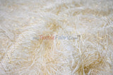 Ivory Gold Shaggy Brocade | Metallic Eyelash Lame Fabric | 57 Inch Wide | For Costumes Cosplay Apparel & Decor