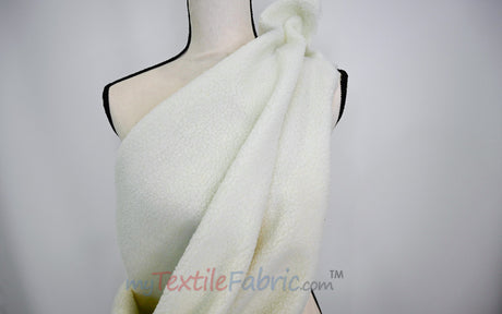 Sherpa Fleece Fabric | Soft Plush Faux Shearling | Cozy Insulating Fabric by the Yard