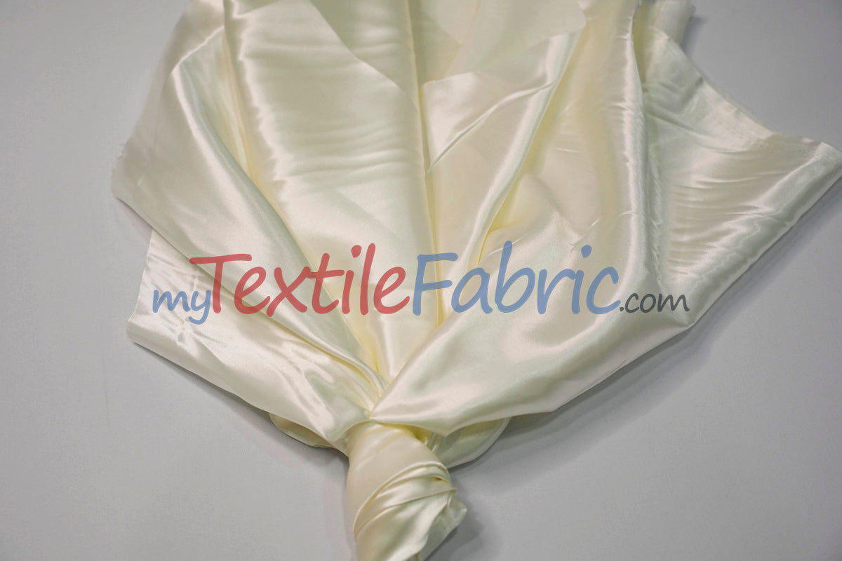 Stretch Charmeuse Satin Fabric | Soft Silky Satin Fabric | 96% Polyester 4% Spandex | Multiple Colors | Yards & Bolts