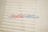 Striped Rabbit Fur Fabric by the Yard | Ultra-Soft Plush Faux Fur | 64/66” Wide | Available in Multiple Colors