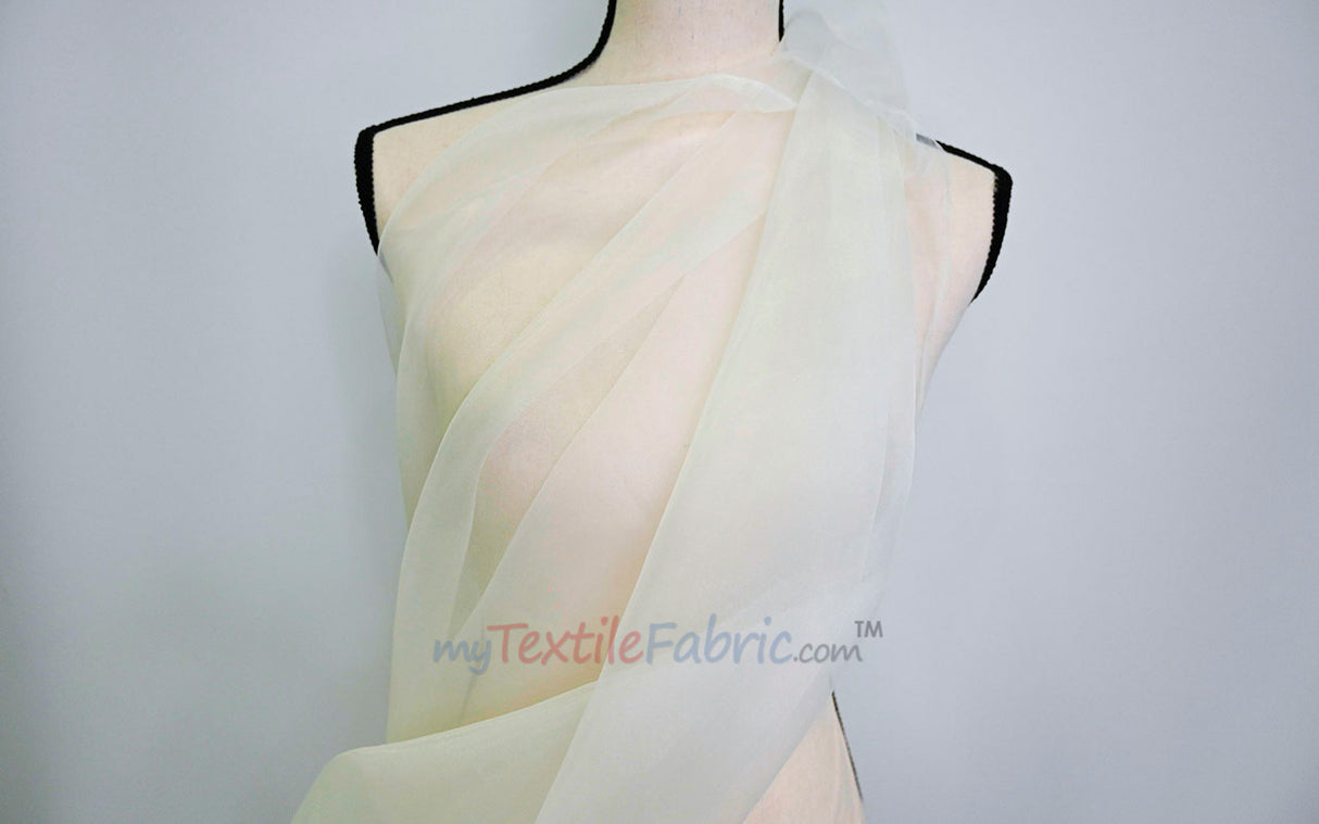Super Organza Fabric | Semi-Sheen Sheer | 100% Polyester | 60” Wide | By the Yard