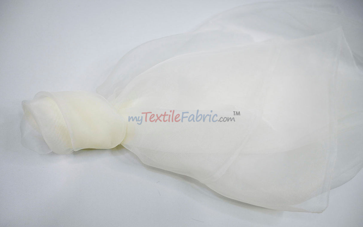 Super Organza Fabric | Semi-Sheen Sheer | 100% Polyester | 60” Wide | By the Yard