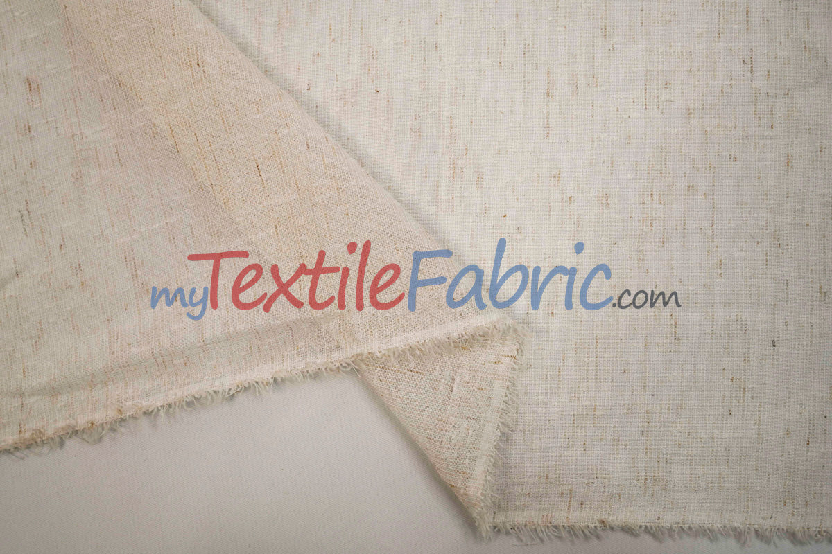 Swiss Sheer Fabric | Linen-Look Sheer Drapery | 130″ Wide | Event & Home Curtains | Available in 15 Colors