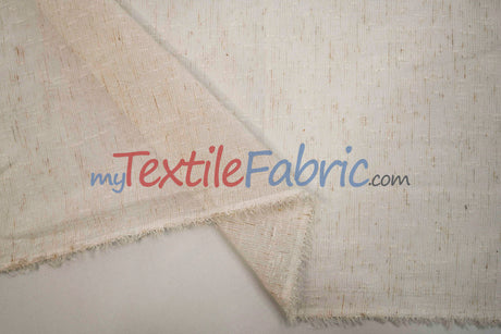 Swiss Sheer Fabric | Linen-Look Sheer Drapery | 130″ Wide | Event & Home Curtains | Available in 15 Colors