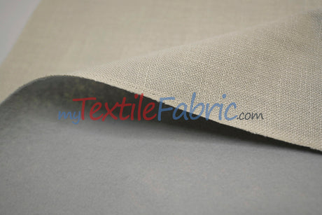 Upholstery Weight Poly Linen Fabric | Durable Backed Linen | 60" Wide | Non Woven Backing | Ideal for Upholstery, Cushions & Drapery