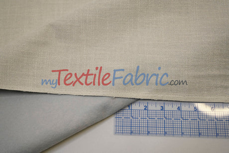 Upholstery Weight Poly Linen Fabric | Durable Backed Linen | 60" Wide | Non Woven Backing | Ideal for Upholstery, Cushions & Drapery