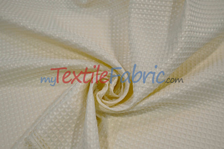 Waffle Brocade | Textured Fabric | 100% Polyester | 60" Wide | Apparel & Home Decor