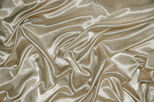Load image into Gallery viewer, Stretch Charmeuse Satin Fabric | Soft Silky Satin Fabric | 96% Polyester 4% Spandex | Multiple Colors | Continuous Yards | Fabric mytextilefabric Champagne 
