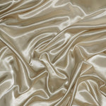 Load image into Gallery viewer, Stretch Charmeuse Satin Fabric | Soft Silky Satin Fabric | 96% Polyester 4% Spandex | Multiple Colors | Continuous Yards | Fabric mytextilefabric Champagne 
