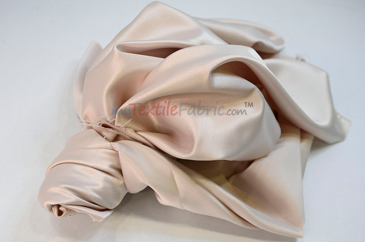 Stretch Matte Satin Peau de Soie Fabric | 60" Wide | Stretch Duchess Satin | Stretch Dull Lamour Satin for Bridal, Wedding, Costumes, Bridesmaid Dress