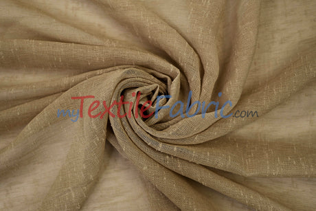 Swiss Sheer Fabric | Linen-Look Sheer Drapery | 130″ Wide | Event & Home Curtains | Available in 15 Colors