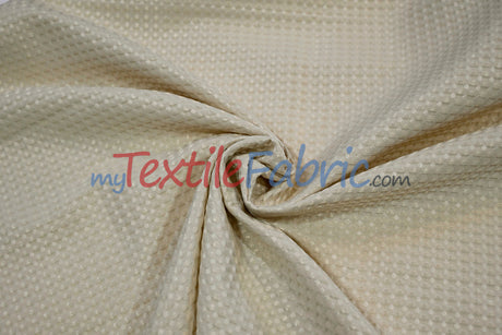 Waffle Brocade | Textured Fabric | 100% Polyester | 60" Wide | Apparel & Home Decor