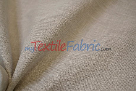 Upholstery Weight Poly Linen Fabric | Durable Backed Linen | 60" Wide | Non Woven Backing | Ideal for Upholstery, Cushions & Drapery