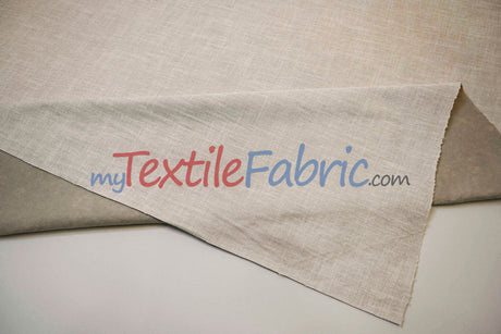 Upholstery Weight Poly Linen Fabric | Durable Backed Linen | 60" Wide | Non Woven Backing | Ideal for Upholstery, Cushions & Drapery