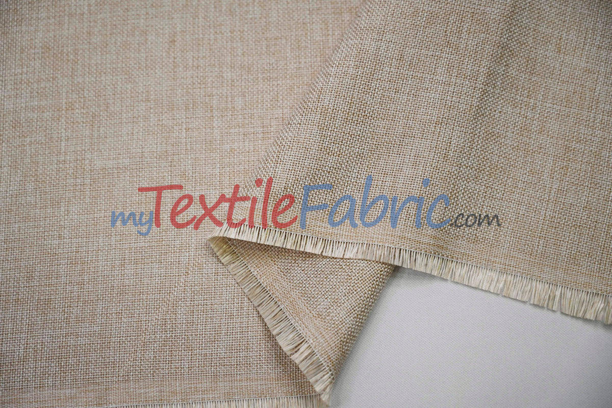 Vintage Linen Fabric | Imitation Burlap Fabric | 60" Wide | Faux Burlap | Vintage Rustic Natural Look Burlap | Washable Burlap Fabric for Decor |