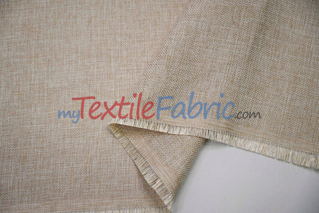 Vintage Linen Fabric | Imitation Burlap Fabric | 60" Wide | Faux Burlap | Vintage Rustic Natural Look Burlap | Washable Burlap Fabric for Decor |