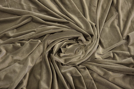 0132 TAUPE STRETCH  VELVET