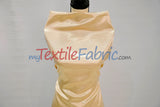 Stretch Charmeuse Satin Fabric | Soft Silky Satin Fabric | 96% Polyester 4% Spandex | Multiple Colors | Yards & Bolts