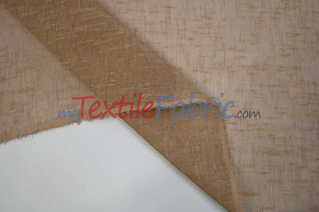 Swiss Sheer Fabric | Linen-Look Sheer Drapery | 130″ Wide | Event & Home Curtains | Available in 15 Colors