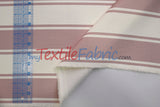 Rustic Linen Stripe Fabric | Yarn-Dyed Stripes | Linen Look | 56/58” Wide | Available in Multiple Colors
