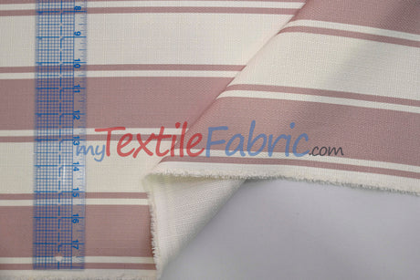 Rustic Linen Stripe Fabric | Yarn-Dyed Stripes | Linen Look | 56/58” Wide | Available in Multiple Colors